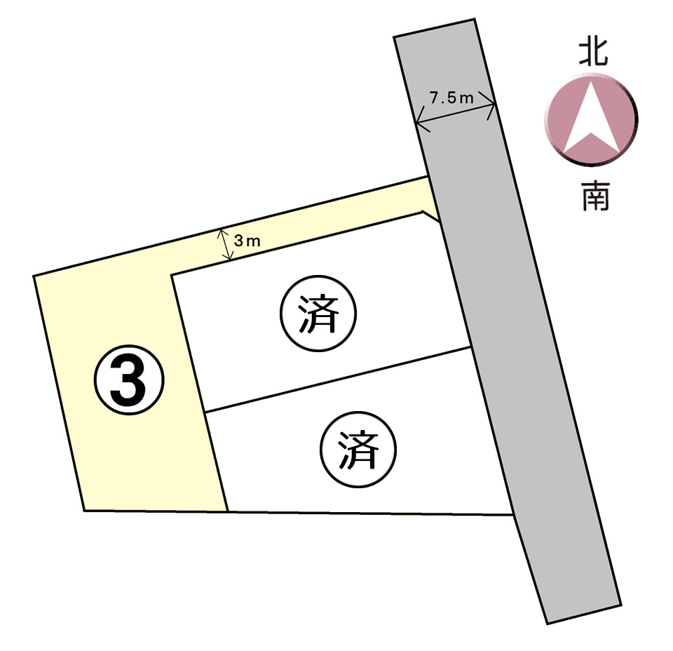 鐺山町2期ニュータウン 全3区画