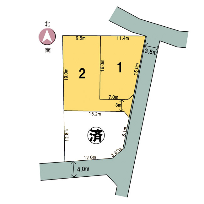 下都賀郡壬生町寿町ニュータウン 全3区画