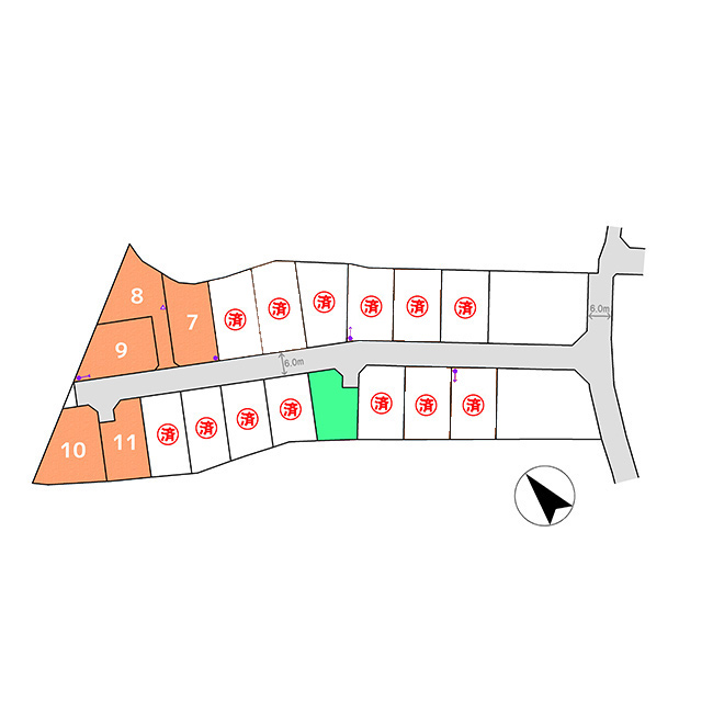 宇都宮市野沢町３期ニュータウン 全18区画